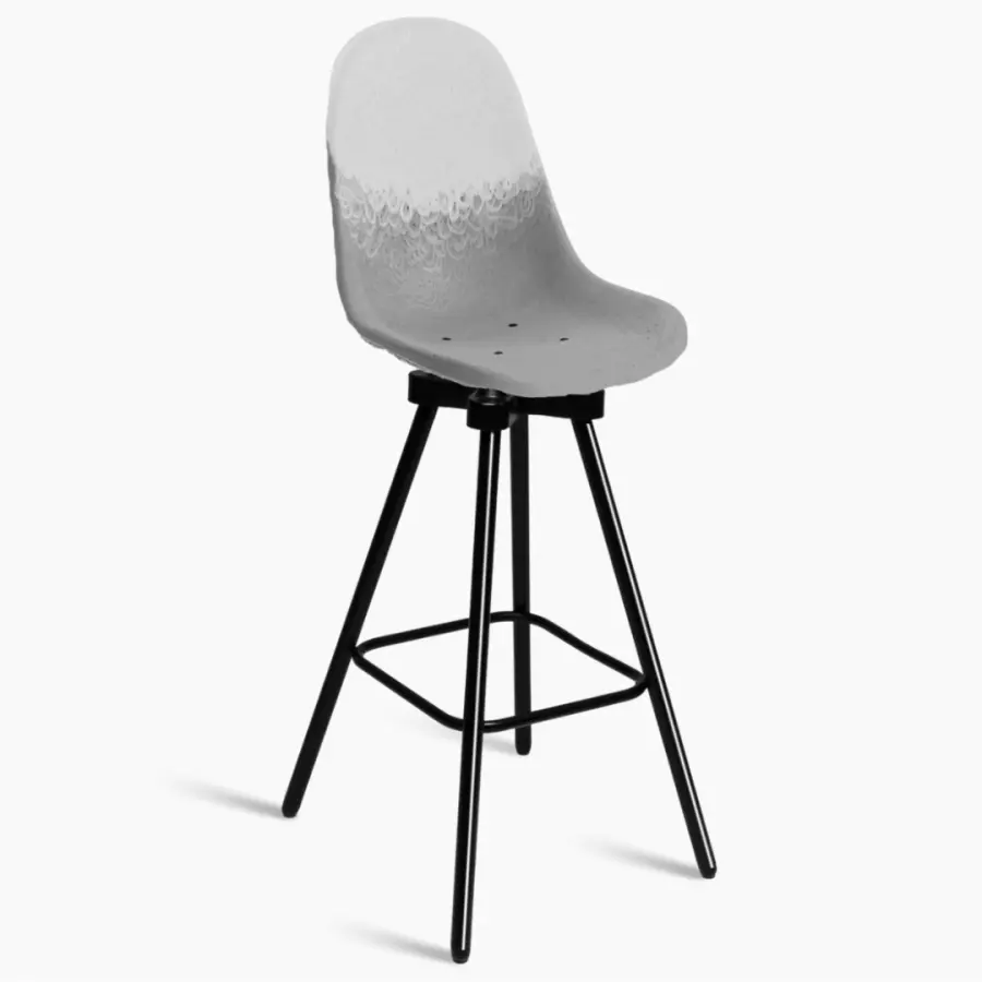 Tabouret - Maximum/Gravêne - Plastique upcyclé - Gris