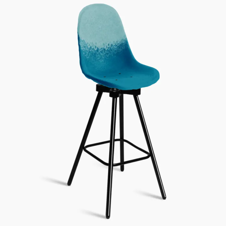 Tabouret - Maximum/Gravêne - Plastique upcyclé - Bleu