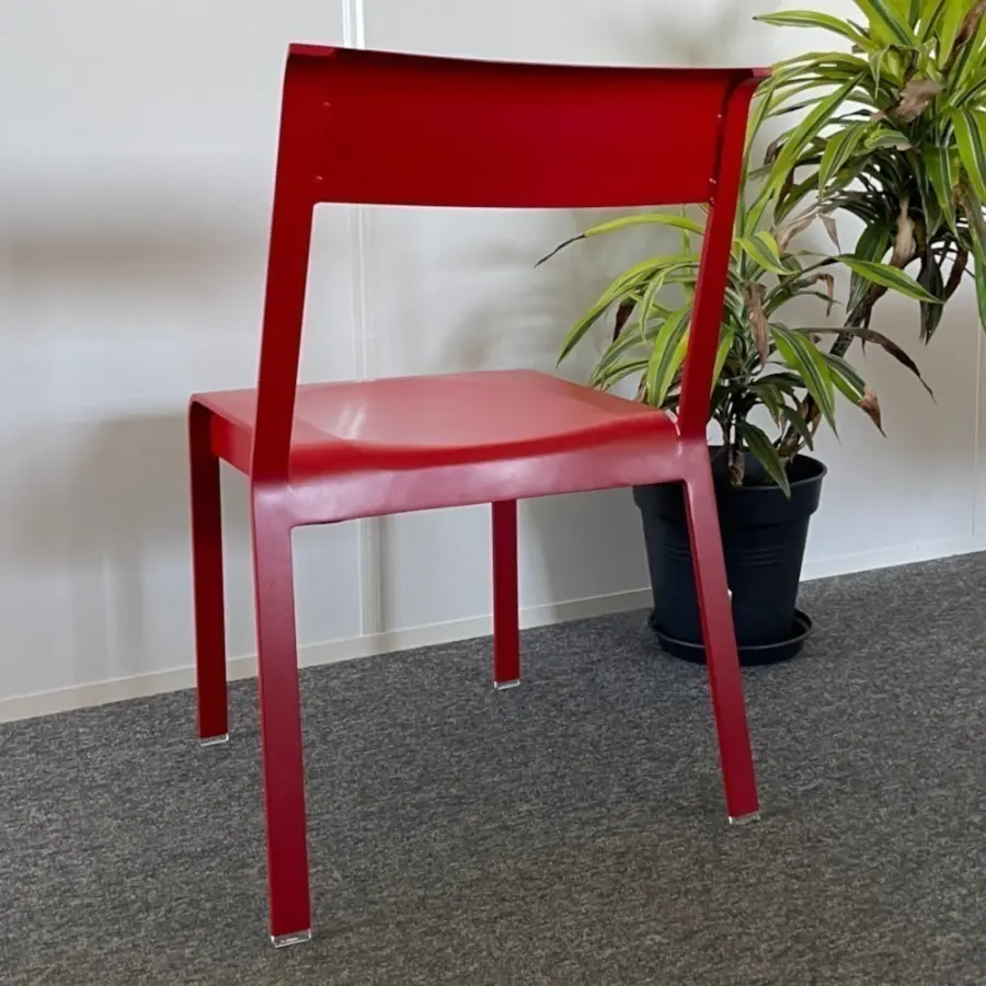 Chaise - Fermob/Bellevie - Aluminium - Coquelicot