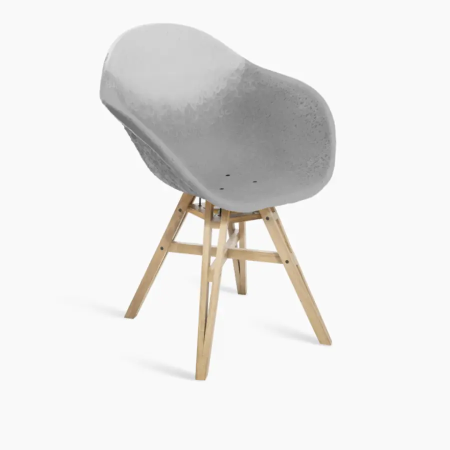 Fauteuil - Maximum/Gravêne - Plastique upcyclé - Gris