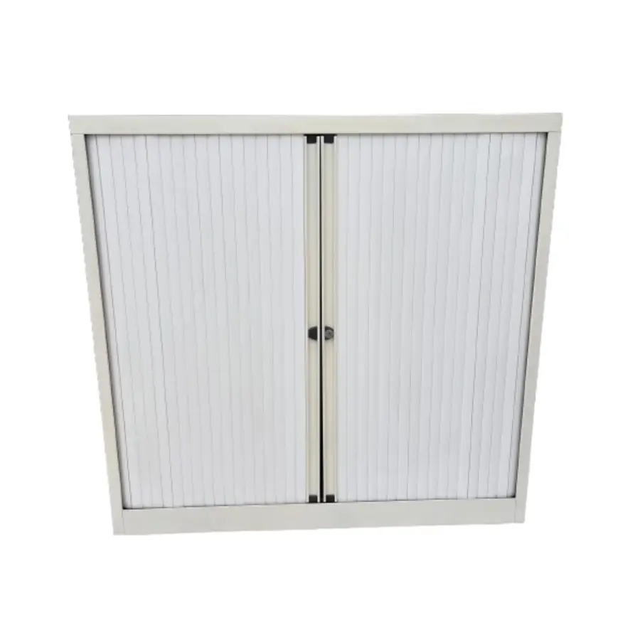 Armoire basse - SCOP3 - H114xL120cm - Blanc - Avec clé