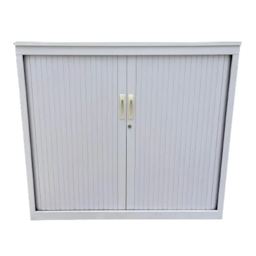 Armoire basse - SCOP3 - H106xL120cm - Blanc - Sans clé