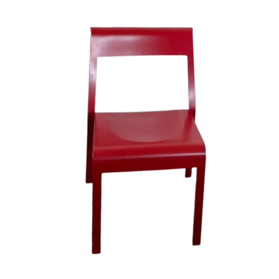 Chaise - Fermob/Bellevie - Aluminium - Coquelicot