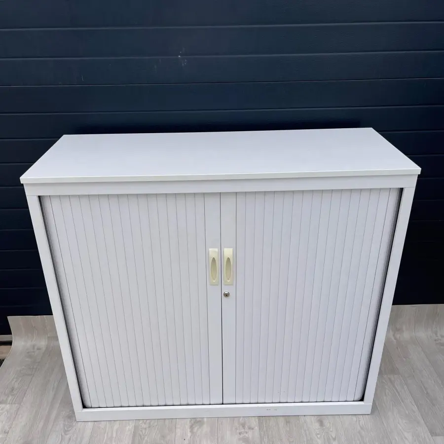 Armoire basse - SCOP3 - H106xL120cm - Blanc - Sans clé